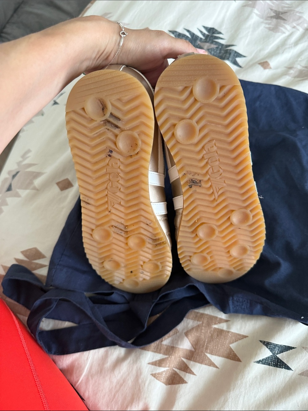 Gola Metallic Gold Quilted Sneakers - Picture 5 of 6